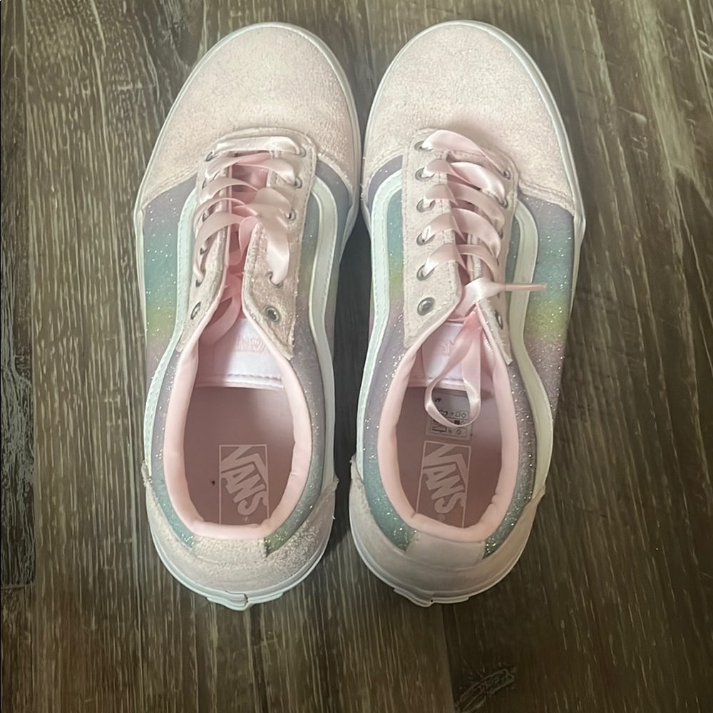Vans Pink and Green Casual Sneakers
